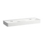 Double vasque encastrable LAUFEN Val 120 x 40 cm, sans trou de robinet, avec trop-plein