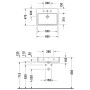 Lavabo meuble Duravit Vero Air avec 1 trou pour robinet 60 x 47 cm, sans trop-plein - vue détaillée