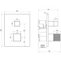 Villeroy & Boch Mettlach Unterputz-Thermostat mit Zweiwege-Mengenregulierung