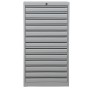 Armoire à tiroirs en acier Wolfstahl A3 13 tiroirs gris clair 53 x 43 x 98 cm - vue détaillée