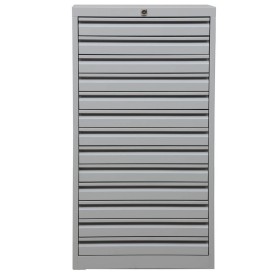 Armadio a cassetti in acciaio Wolfstahl A3 13 cassetti grigio chiaro 53 x 43 x 98 cm