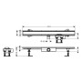 Ensemble complet de caniveau de douche hansgrohe RainDrain Compact 80 cm pour installation plate