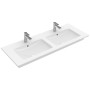 Villeroy & Boch Venticello Schrank-Doppelwaschtisch 130 x 50 cm, mit 2 Hahnlöchern und Überlauf - Detailansicht