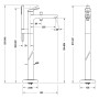 Duravit Wave Einhebel-Wannenmischer bodenstehend - Produktansicht