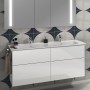 Villeroy & Boch Venticello Schrank-Doppelwaschtisch 130 x 50 cm, mit 2 Hahnlöchern und Überlauf - Produktansicht