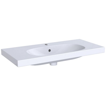 Vasque Geberit Acanto avec saillie réduite et surface de rangement 90 x 42,2 cm