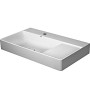 Lavabo asymétrique Duravit DuraSquare avec 1 trou de robinet 80 x 47 cm, vasque à gauche