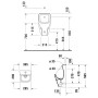 Duravit No. 1 Urinal, Rimless, ohne Fliege, Zulauf von oben - Detailansicht