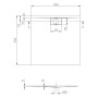 Receveur de douche Villeroy & Boch Architectura Metalrim 100 x 100 x 1,5 cm - vue détaillée