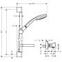 hansgrohe Croma 100 Vario/Ecostat Comfort Combi 90 cm - vue technique
