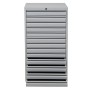 Armoire à tiroirs en acier Wolfstahl A3 13 tiroirs gris clair 53 x 43 x 98 cm - photo produit