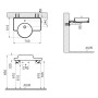 VitrA Voyage Waschtisch 70 cm, asymmetrisch links - Detailansicht