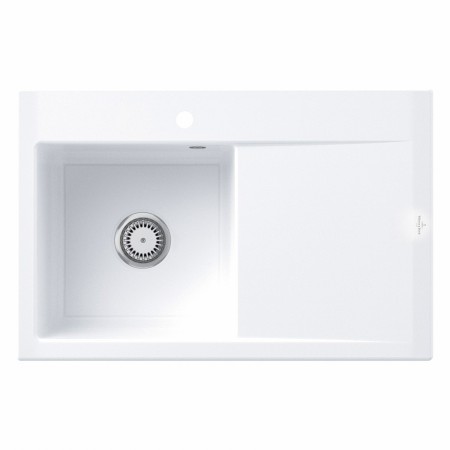 Villeroy & Boch Subway Style 45 Einbauspüle, Ablaufgarnitur mit Handbetätigung, Becken links