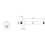 Villeroy & Boch Universal Showers Regenbrausearm rund - Detailansicht