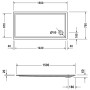 Receveur de douche Duravit Starck Slimline rectangle 150 x 75 cm - vue détaillée