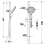 Ensemble de douche Duravit avec douchette 3 jets 12 cm - vue détaillée
