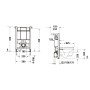 Duravit DuraSystem WC-Element, Standard 84 cm, pulverbeschichtet - Detailansicht