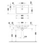 Lavabo meuble Duravit No. 1 65 cm, avec 1 trou de robinet et trop-plein