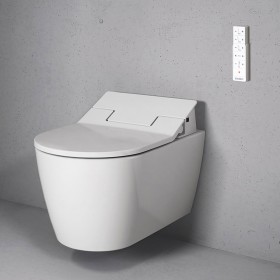 Duravit ME by Starck Wand-WC Set mit Sensowash Slim WC-Sitz