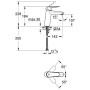 Robinet de lavabo monocommande GROHE Eurodisc Cosmopolitan, DN 15 M-Size - vue détaillée