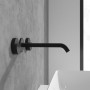 Set di beccuccio per lavabo a parete Villeroy & Boch Dawn senza tappo di scarico - vista tecnica
