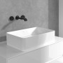 Set di beccuccio per lavabo a parete Villeroy & Boch Dawn senza tappo di scarico - vista tecnica