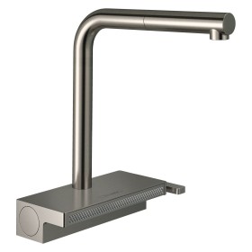 Miscelatore monocomando per cucina hansgrohe Aquno Select M81 250, beccuccio estraibile, 2 getti