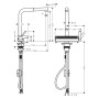 Miscelatore monocomando per cucina hansgrohe Aquno Select M81 250, beccuccio estraibile, 2 getti - immagine prodotto