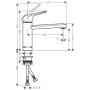 hansgrohe Focus M42 Miscelatore monocomando da cucina 120, 1getto - vista dettagliata