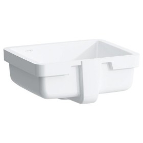 VASQUE ENCASTRABLE LAUFEN Living City 40 cm avec dessous émaillé, avec trop-plein, sans trou de robinet