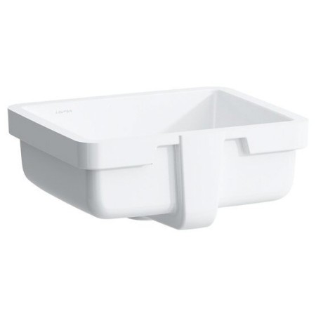 VASQUE ENCASTRABLE LAUFEN Living City 40 cm avec dessous émaillé, avec trop-plein, sans trou de robinet