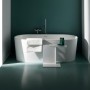 Baignoire ovale autoportante LAUFEN Val, avec débordement latéral