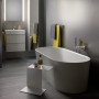 Baignoire ovale autoportante LAUFEN Val, avec débordement latéral - photo produit