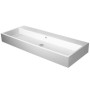 Lavabo Duravit Vero Air brossé sans trou de robinet 120 x 47 cm, avec trop-plein