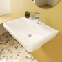VitrA Integra Waschtisch 64,5 cm, mit Überlaufloch, 1 Hahnloch mittig - technische Ansicht