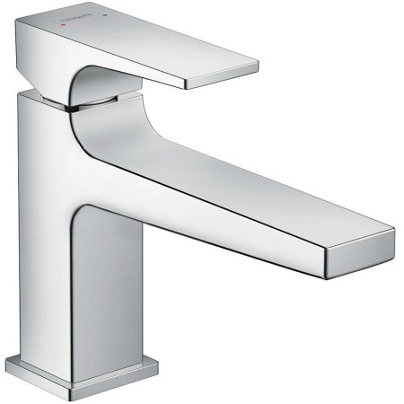 Miscelatore monocomando per lavabo hansgrohe Metropol 100 con leva e scarico Push-Open