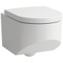 WC a parete senza bordo LAUFEN Sonar, con scarico a pavimento
