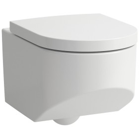 WC a parete senza bordo LAUFEN Sonar, con scarico a pavimento