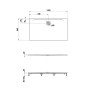 Receveur de douche LAUFEN PRO Marbond 140 x 80 x 3,8 cm