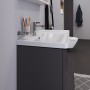 Duravit D-Neo Meuble vasque 80 cm asymétrique, avec 1 trou de robinet et trop-plein, étagère à droite - photo produit