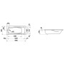 LAUFEN Palladium Körperform-Einbau-Badewanne 180 cm - Detailansicht