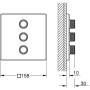 GROHE Grohtherm SmartControl Set de finition pour valve encastrée 3 voies, version carrée - vue détaillée