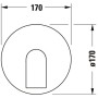 Duravit Tulum Einhebel-Brausemischer, Unterputz - technische Ansicht