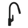 hansgrohe Focus M41 Miscelatore monocomando per cucina 240, doccetta estraibile, 2 getti
