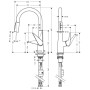 hansgrohe Talis M51 Miscelatore monocomando da cucina 200, doccetta estraibile, 2 getti - vista dettagliata