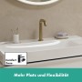 Rubinetto per lavabo hansgrohe Tecturis S a 2 fori 150 CoolStart con tappo - vista tecnica