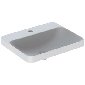 Lavabo encastrable Geberit VariForm, rectangulaire, avec plage de robinetterie