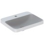 Lavabo encastré rectangulaire Geberit VariForm, avec banque de trous pour robinet