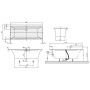 Villeroy & Boch Squaro Edge 12 Duo Badewanne 170 x 75 cm mit Profibox 2.0 Eck - Detailansicht