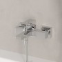 Set doccia Villeroy & Boch Taro con supporto doccia, doccetta a mano e rubinetto per vasca - vista tecnica